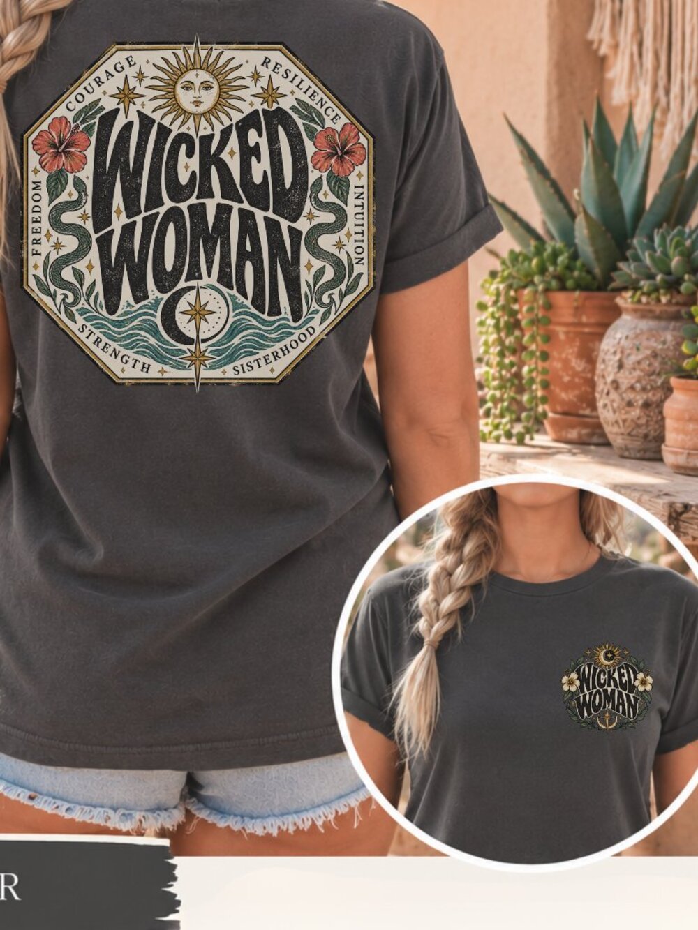 Wicked Woman Feminist Tee, Comfort Colors 1717, Empowerment Shirt (Garment-Dyed)